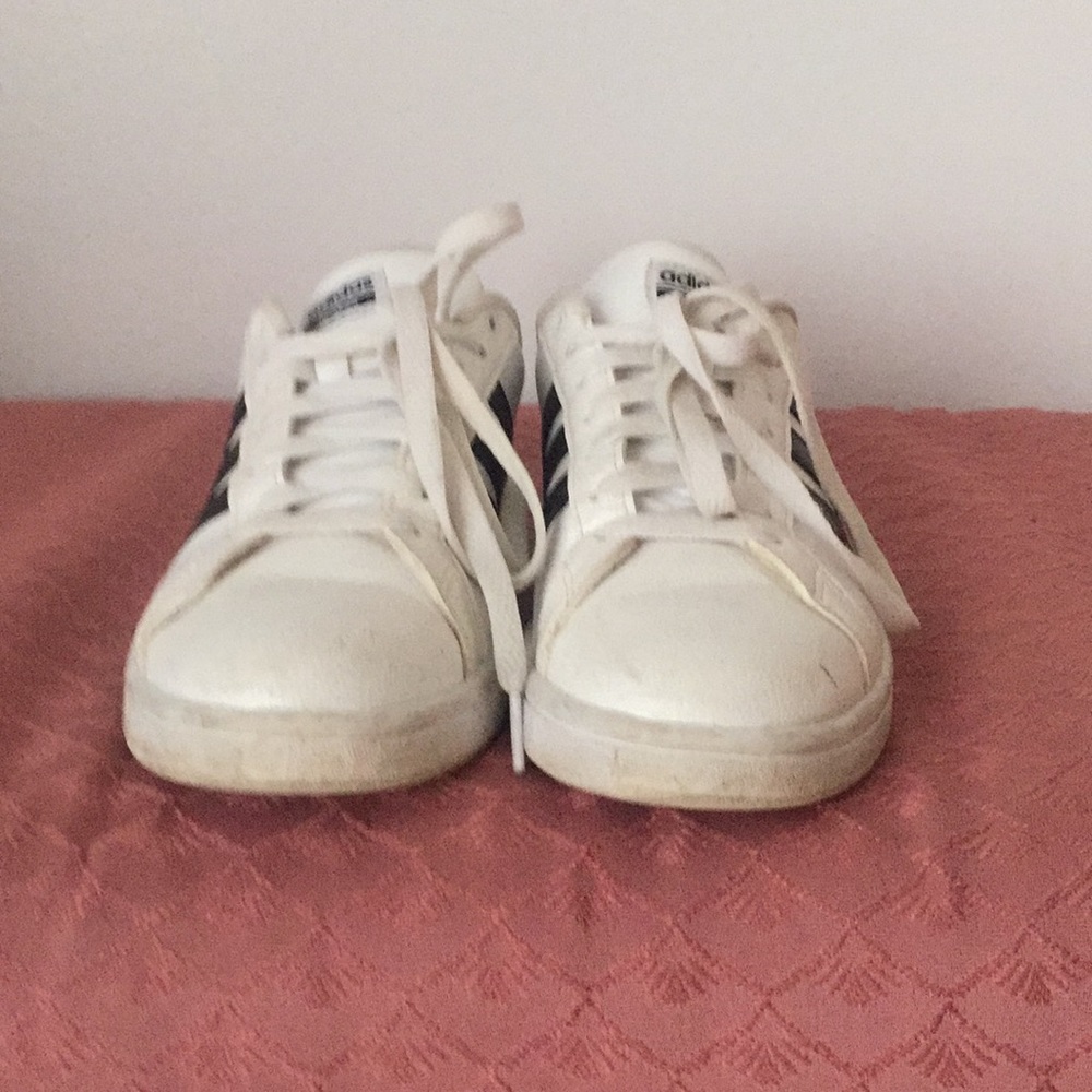 Adidas White & black sport shoes
